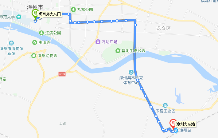 漳州公交A3路路線圖
