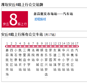 安丘公交8路 安丘公交8路