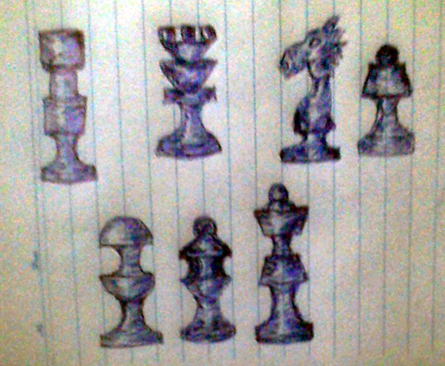 中國象棋立體棋子設計繪畫原圖