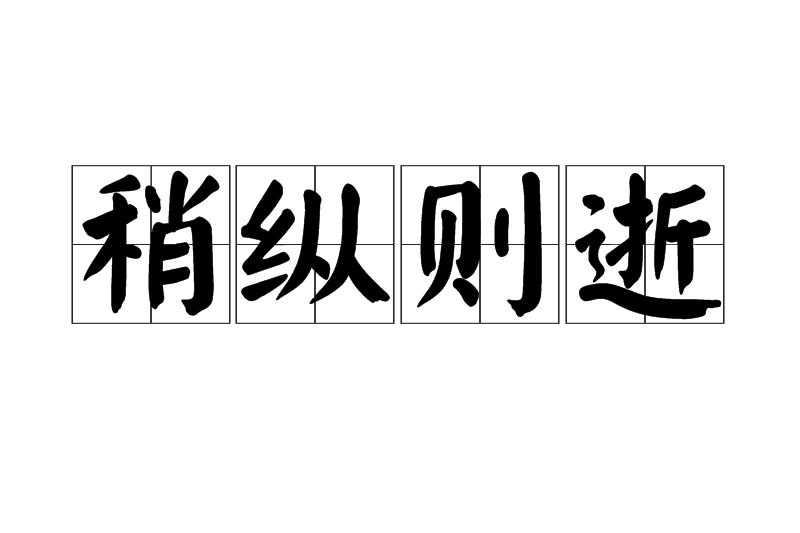稍縱則逝 稍縱則逝