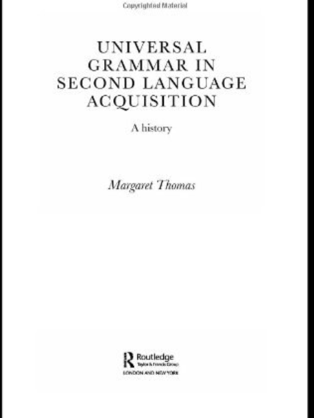 Universal Grammar in Second-Language Acquisition Universal Grammar in Second-Language Acquisition