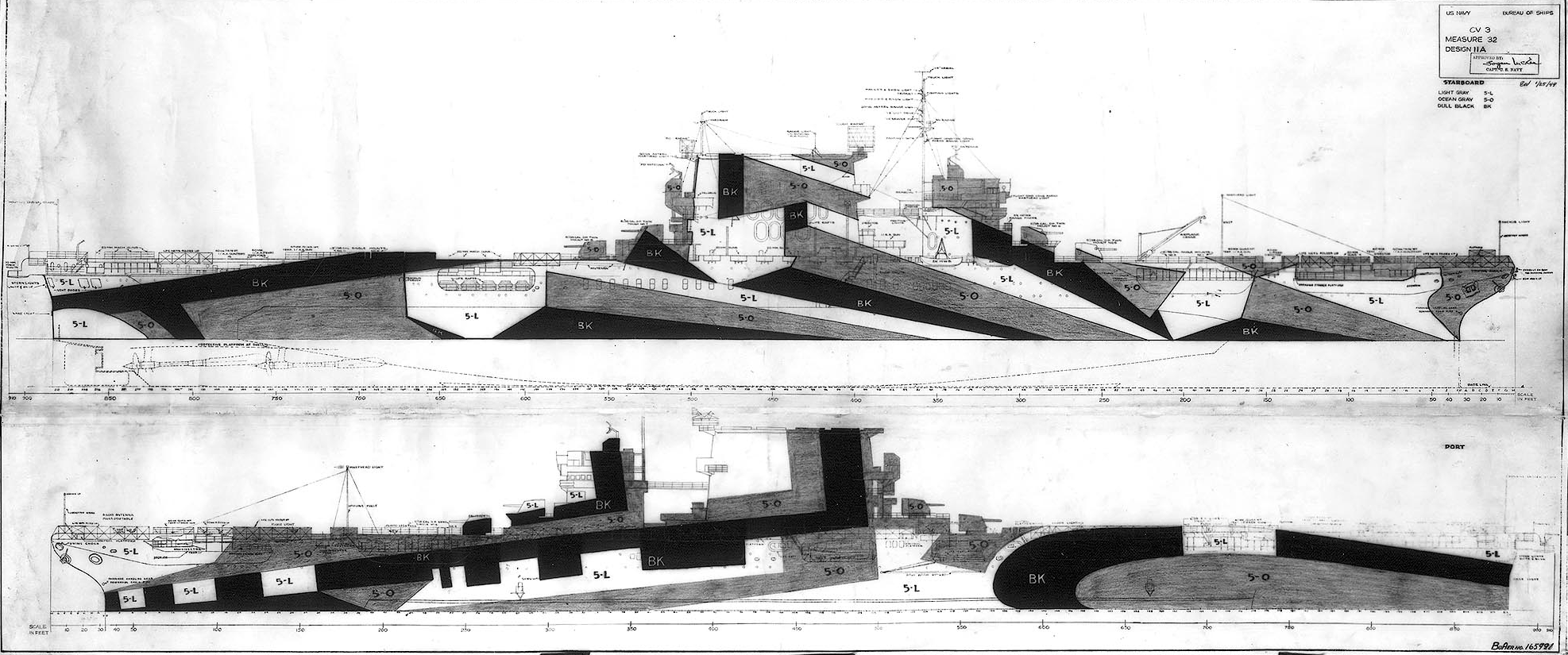 薩拉托加號航空母艦設計圖紙