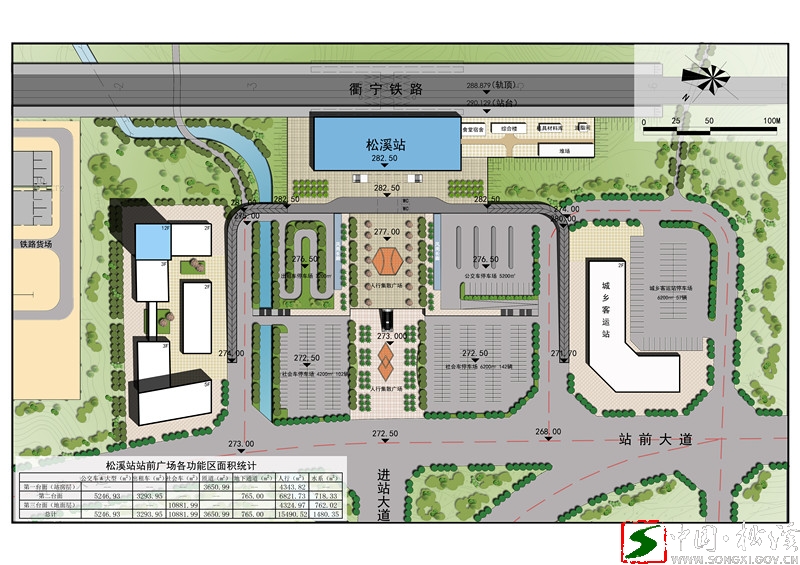 站前廣場總平面圖