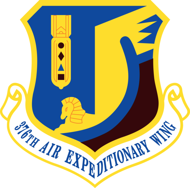 駐紮於馬納斯空軍基地376航空聯隊標誌
