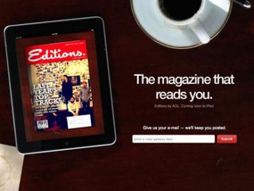 AOL將推出iPad電子雜誌《Editions》