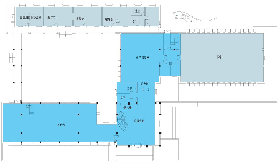 圖書館一樓平面圖