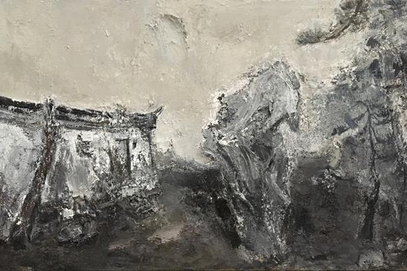 松石圖(石建軍創作的油畫作品) 松石圖(石建軍創作的油畫作品)