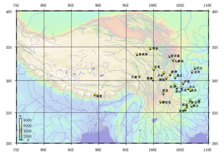 青藏高原東側水汽監測網