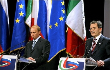 普羅迪與俄羅斯總統普京