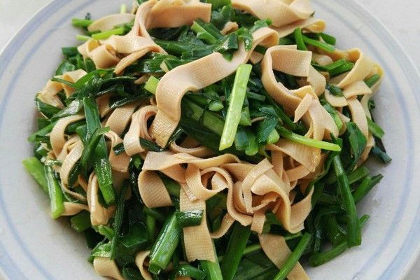 韭菜炒乾絲 韭菜炒乾絲