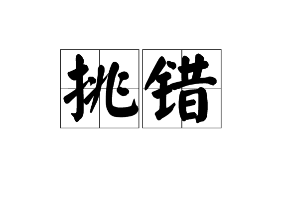 挑錯 挑錯