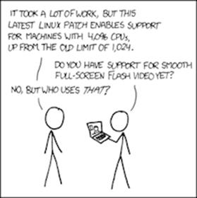 譏諷 Linux 調度器的 xkcd 漫畫