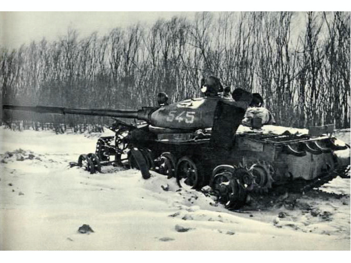 T-62坦克在珍寶島作戰中被擊毀
