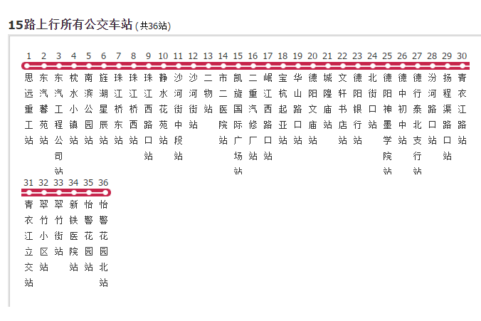 德陽公交15路 德陽公交15路