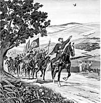 1648年，烏克蘭起義軍開向戰場迎戰波蘭軍隊
