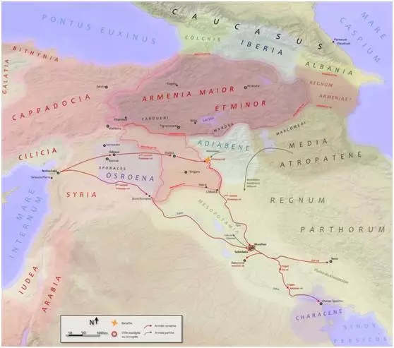 圖拉真發動的帕提亞戰爭形勢