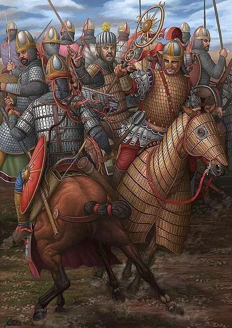 波斯騎兵在戰場各處都壓制了拜占庭人