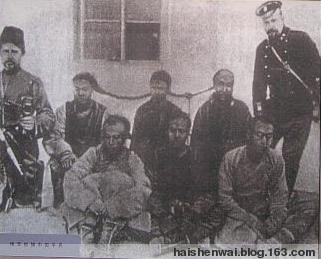 俄軍綁縛海蘭泡中國人準備屠殺。
