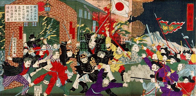 起義士兵與日本人交戰情景