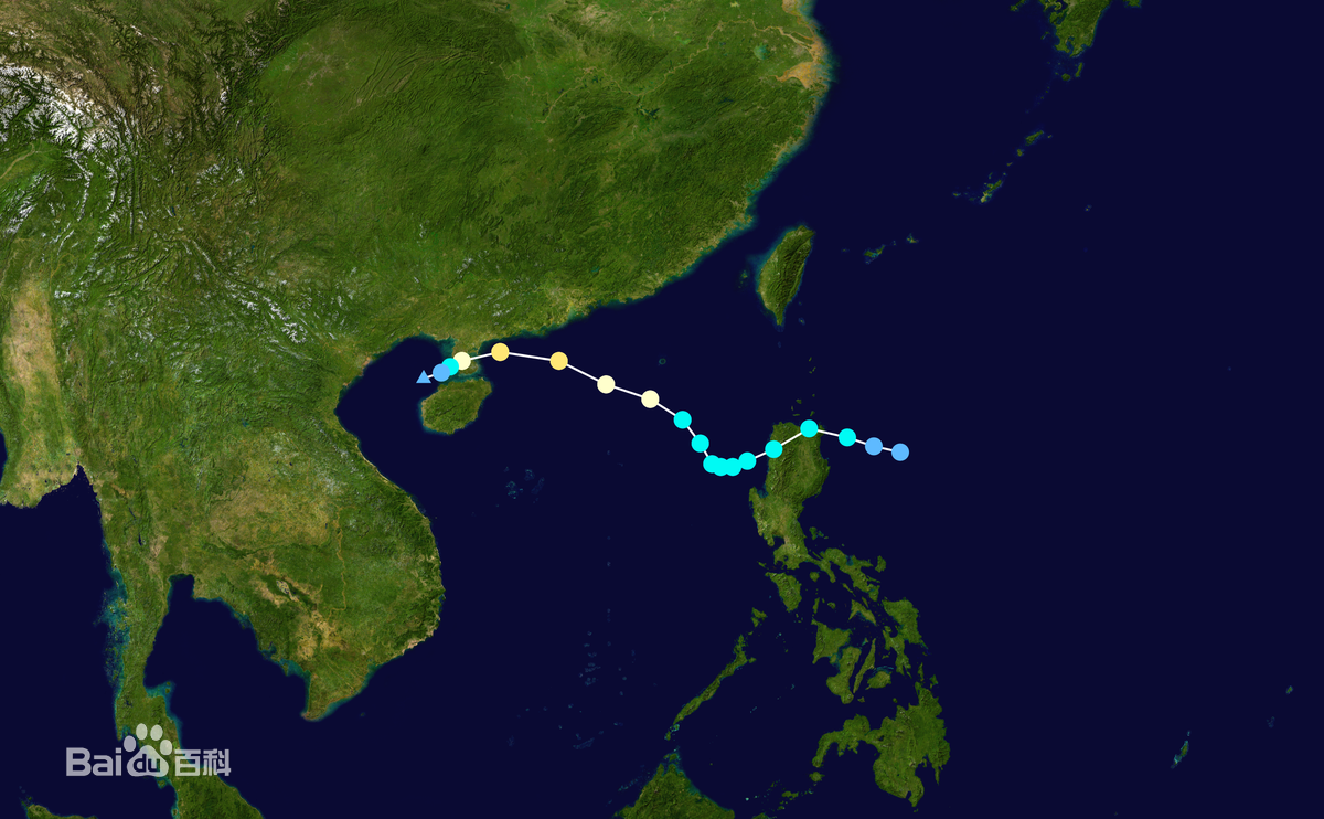 強颱風卡努路徑圖