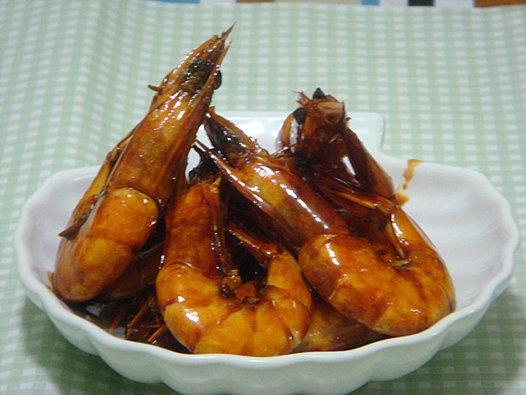 蒸魚豉油燒大蝦