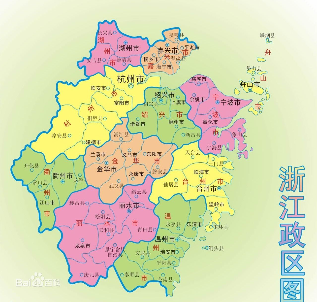 浙江省地圖