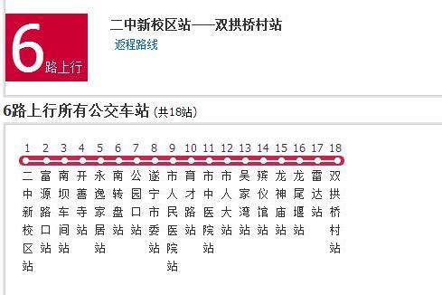 遂寧公交6路 遂寧公交6路