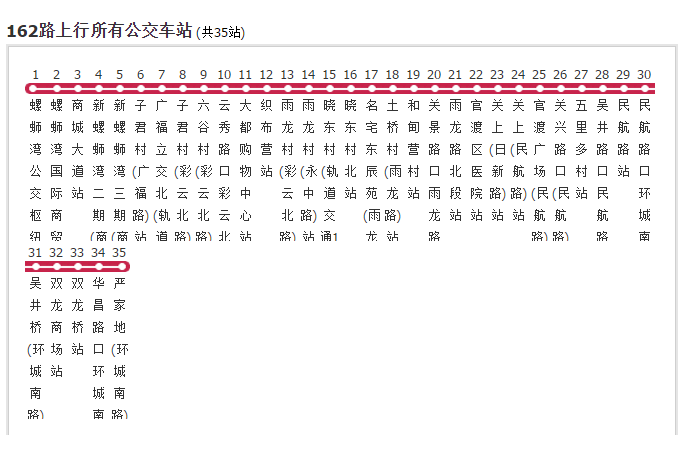 昆明公交162路 昆明公交162路