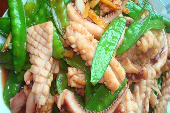 雙豆炒鮮魷