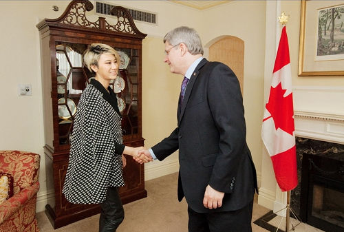 尚雯婕獲加拿大總理親自接待