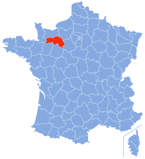 奧恩省在法國的位置