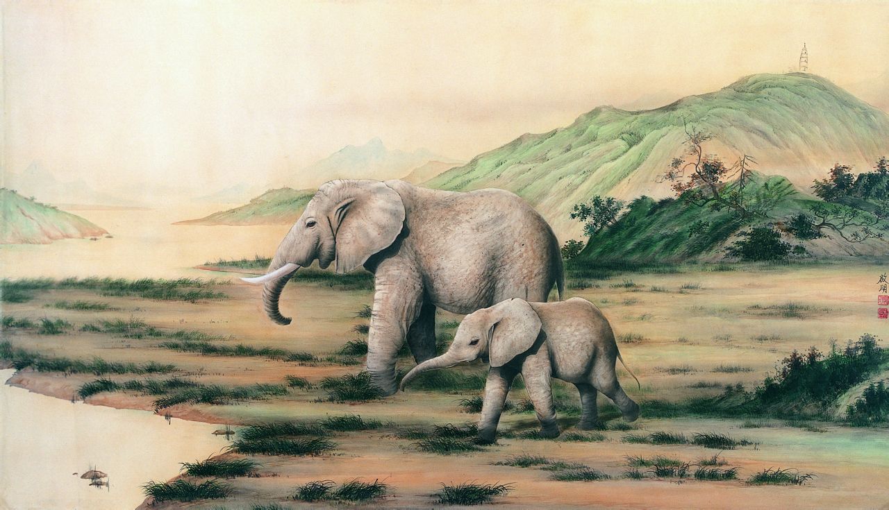 叢林聖象(136X67) 2012年作
