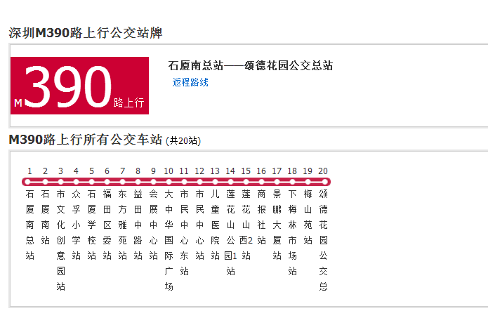 深圳公交M390路