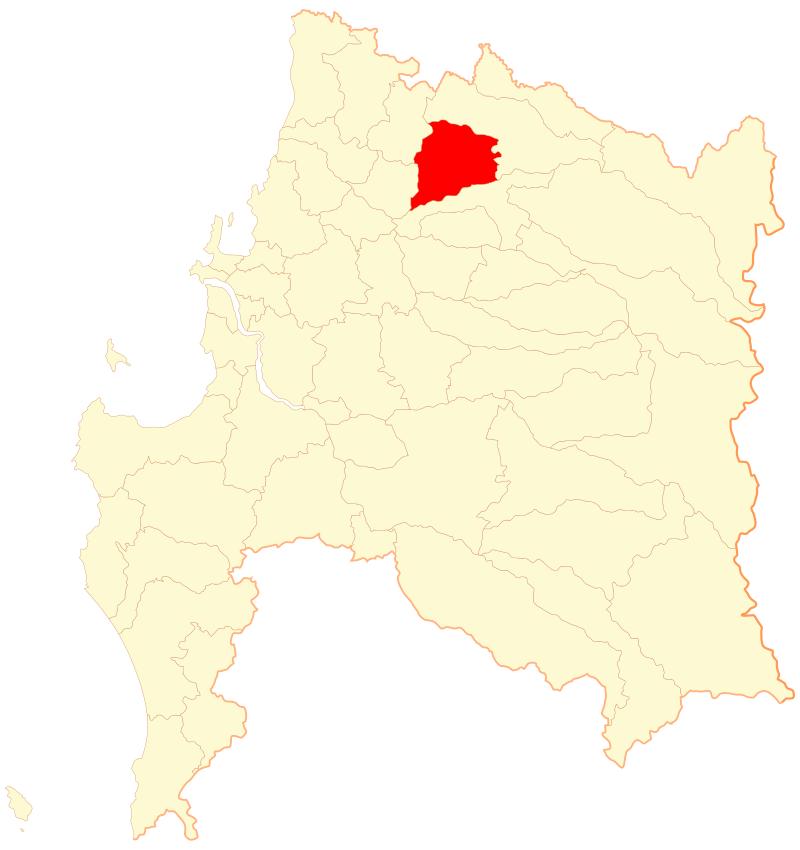 比奧比奧大區行政區域圖（紅色部分為聖尼可拉斯）