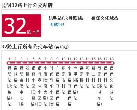 昆明公交32路 昆明公交32路