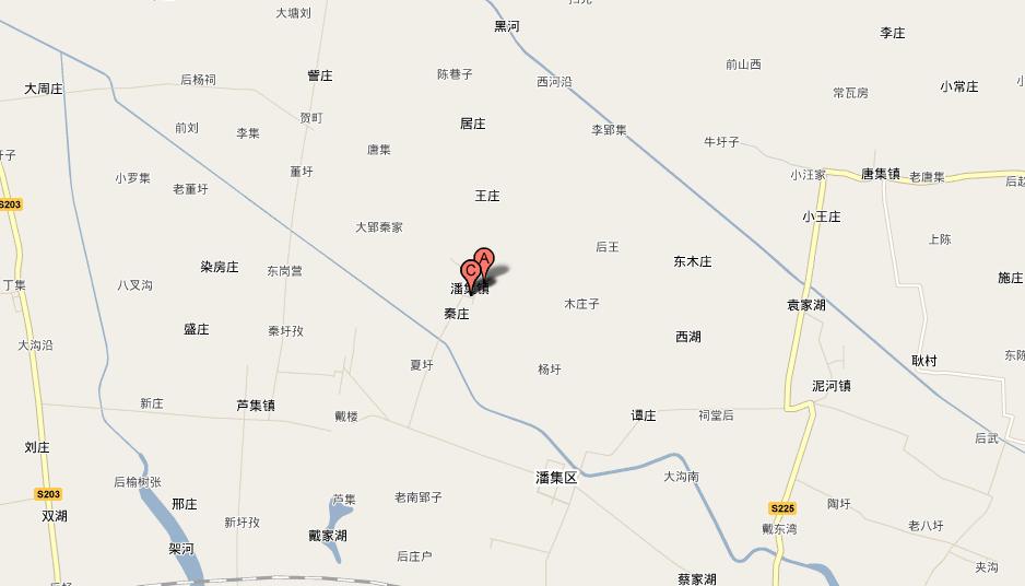 潘集鎮區域地圖