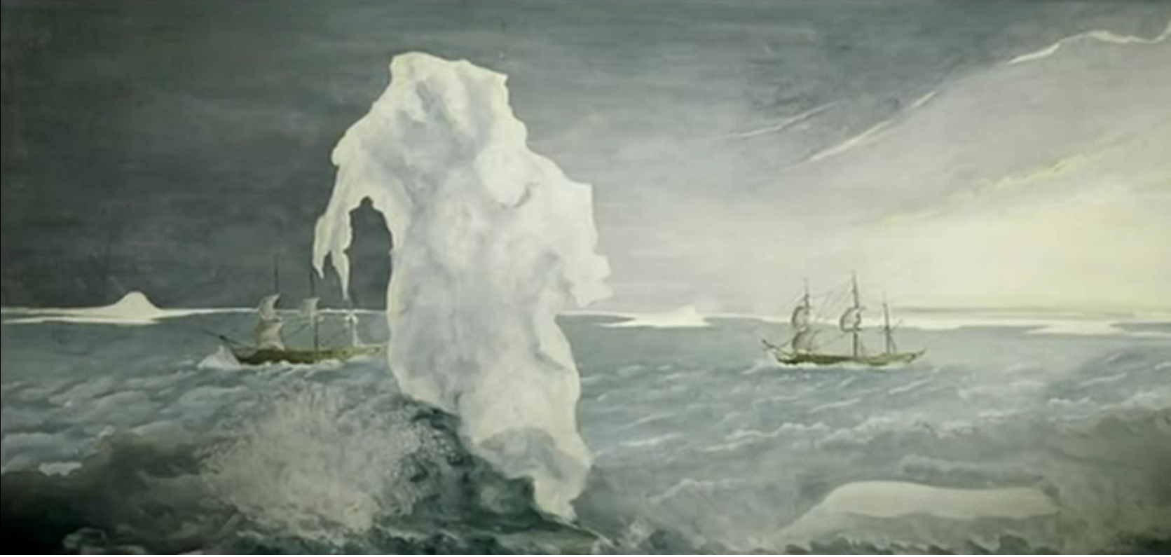庫克船隊橫跨南極圈 威廉·霍奇斯繪
