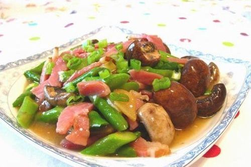 火腿燴雙菌 火腿燴雙菌