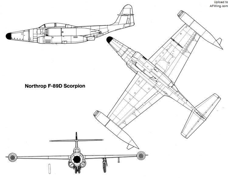 F-89D 三面圖