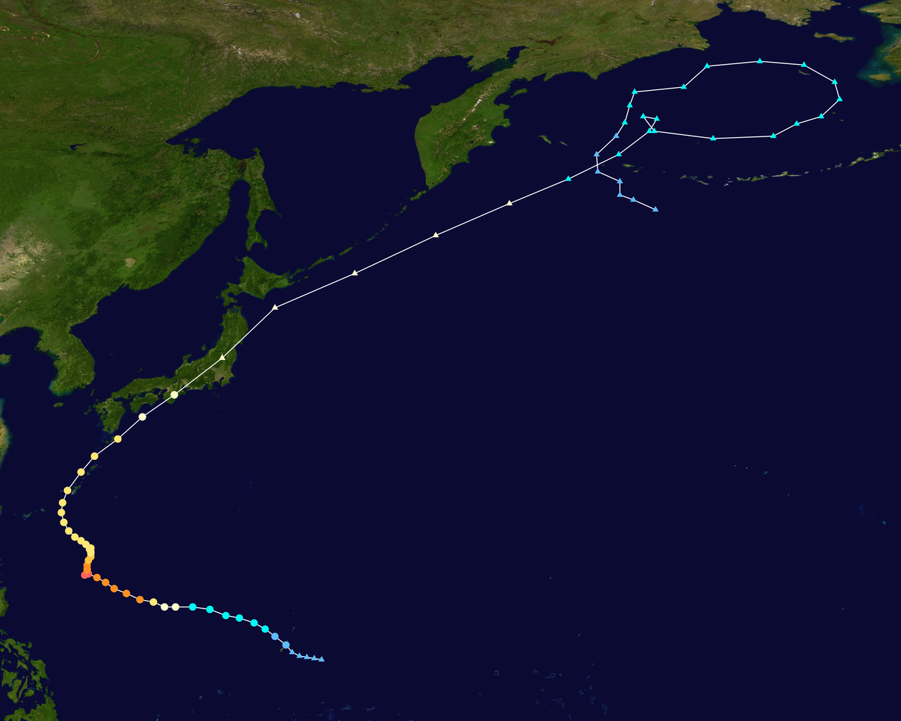 超強颱風潭美 路徑圖