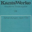 Immanuel Kant(De Gruyter出版社1968年出版的學術文集) Immanuel Kant(De Gruyter出版社1968年出版的學術文集)