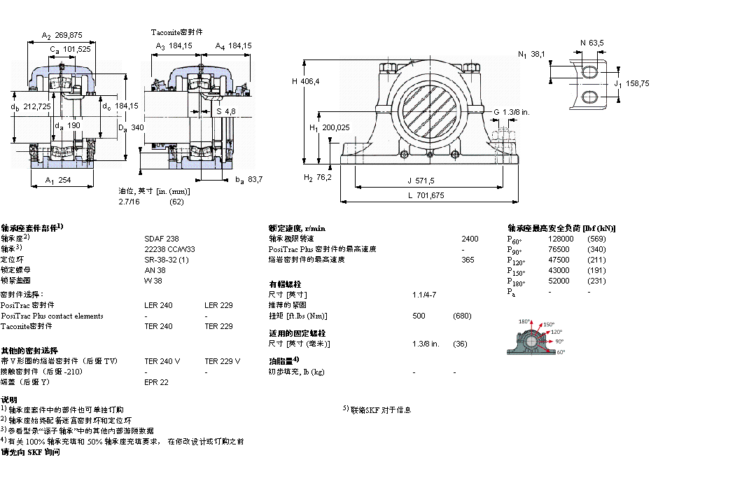 SKF SDAF22238軸承 SKF SDAF22238軸承