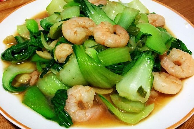 蝦仁扒油菜 蝦仁扒油菜