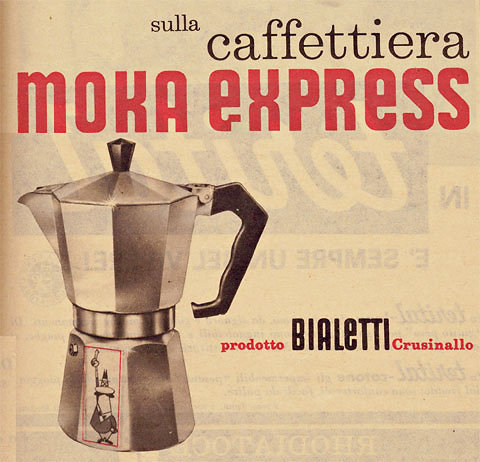 Bialetti的摩卡壺廣告，1961年