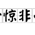 一驚非小