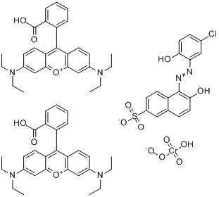 9-（2-羧基苯基）-3,6-二（二乙氨基）占噸翁[5-[（5-氯-2-羥苯基）偶氮]-6-羥基-2-萘磺酸根合]羥基鉻酸鹽