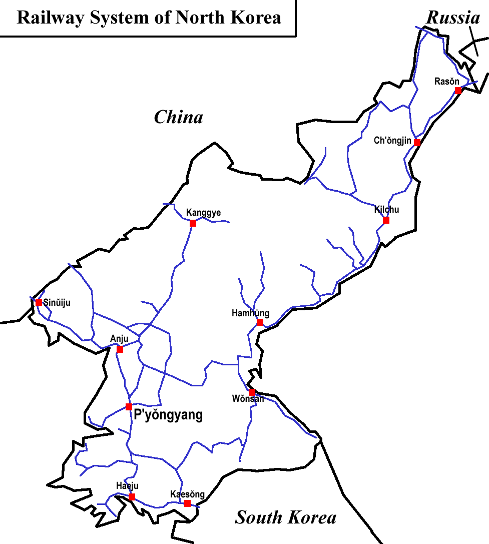 朝鮮鐵道網全圖