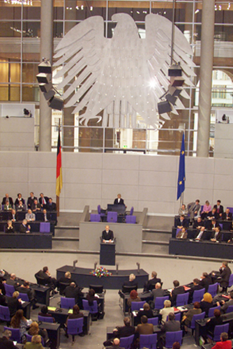德國聯邦議會在開會