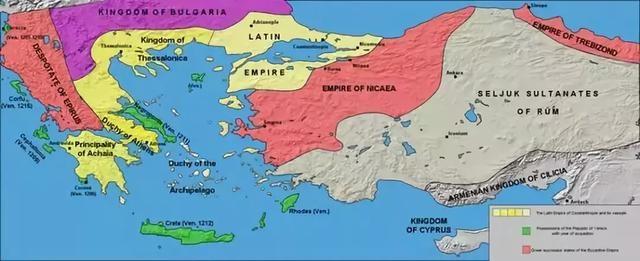 拉丁帝國的建立 等於是為十字軍開闢了沒必要的新戰線