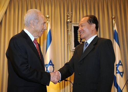 以色列總統佩雷斯會見吳思科